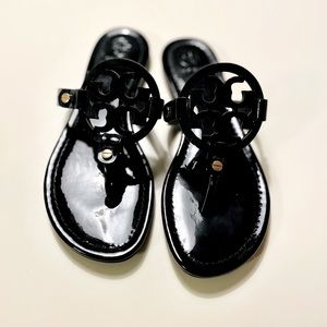 Tory Burch Miller Patent Leather Thong Sandals